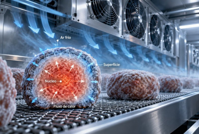 Congelamento de alimentos: do núcleo do produto à sala de máquinas